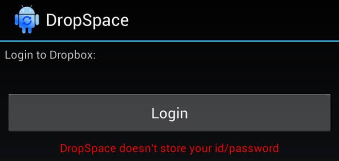 dropsync app grand write permissions sd card